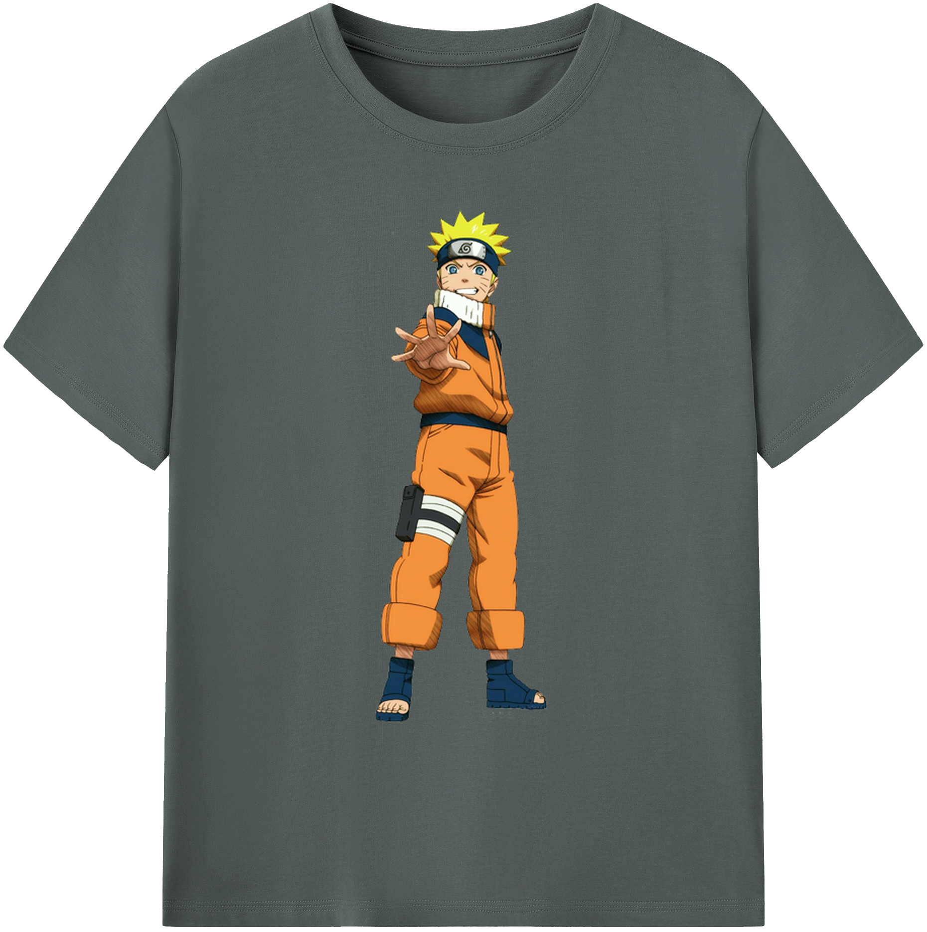 （画像用） NARUTO -ナルト- うずまき ナルト Uzumaki Naruto 綿100％ メンズ半袖Tシャツ｜肌触りやわらか＆通気性